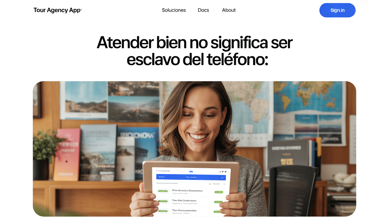 Atender bien no significa ser esclavo del teléfono: automatiza tu agencia con Tour Agency App