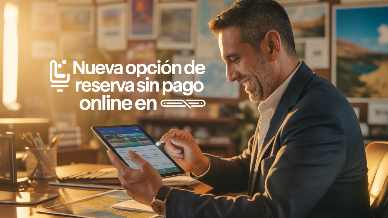 Nueva opción de reserva sin pago online en Tour Agency App