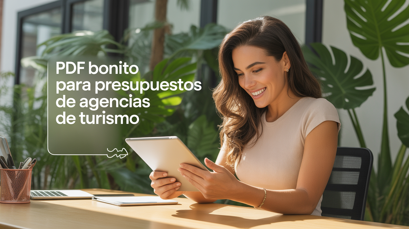 PDF bonito para presupuestos de agencias de turismo sin rebajas